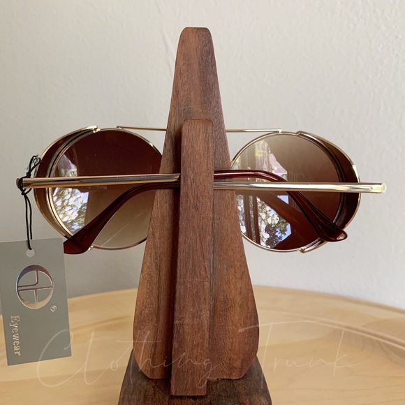 NWT Gold Steampunk Round Sunglasses | UV400 - Picture 5 of 7